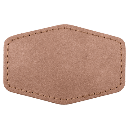 3" x 2" Blush Hex Leatherette Patch with Kota Pro Premier – item PTH920 image 2