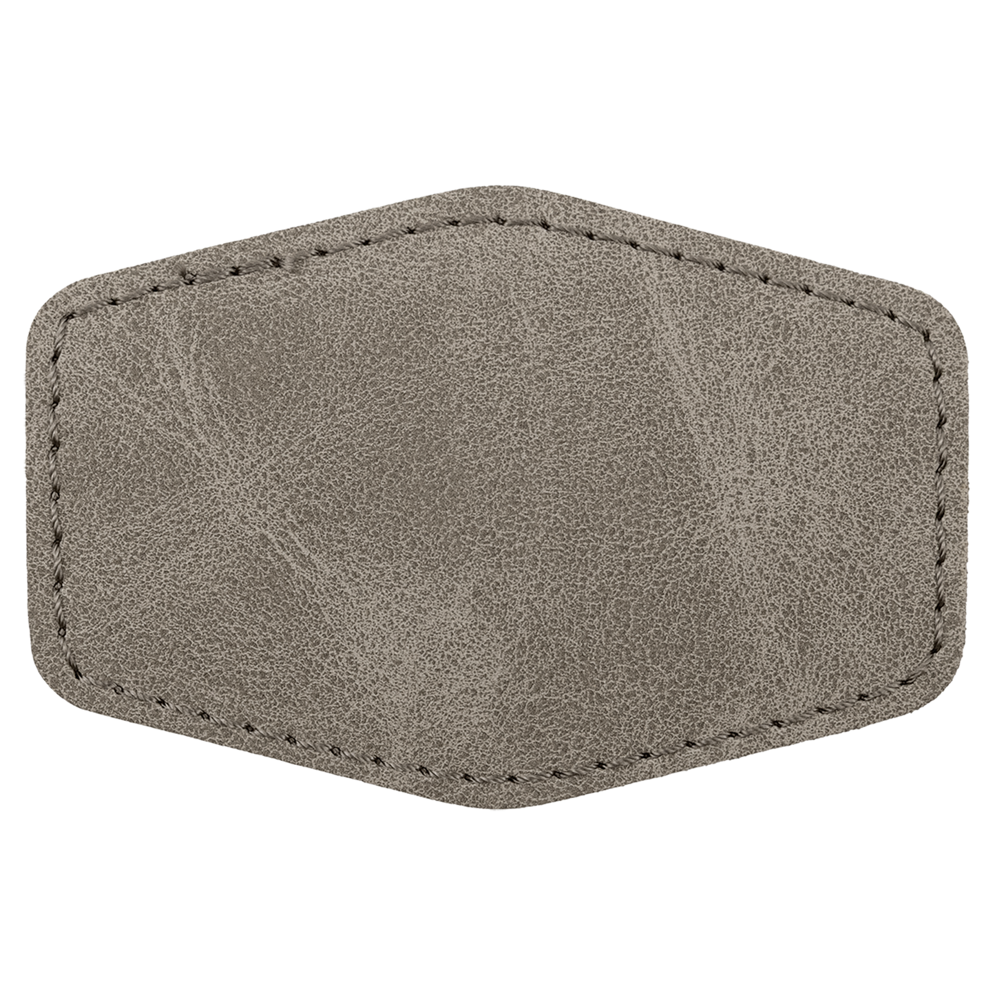 3" x 2" Gray Hex Leatherette Patch with Pro Adhesive Premier – item PTH922 image 2