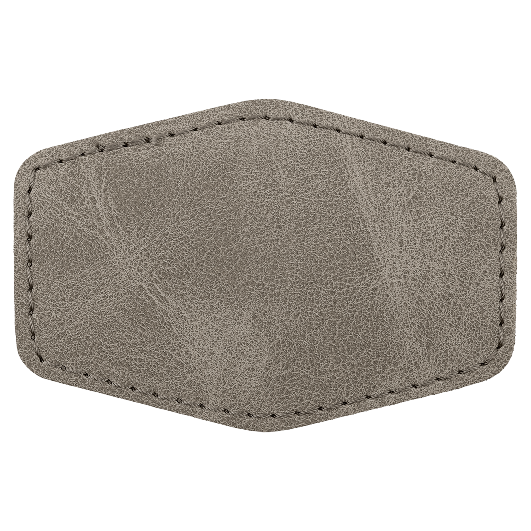 3" x 2" Gray Hex Leatherette Patch with Pro Adhesive Premier – item PTH922 image 2