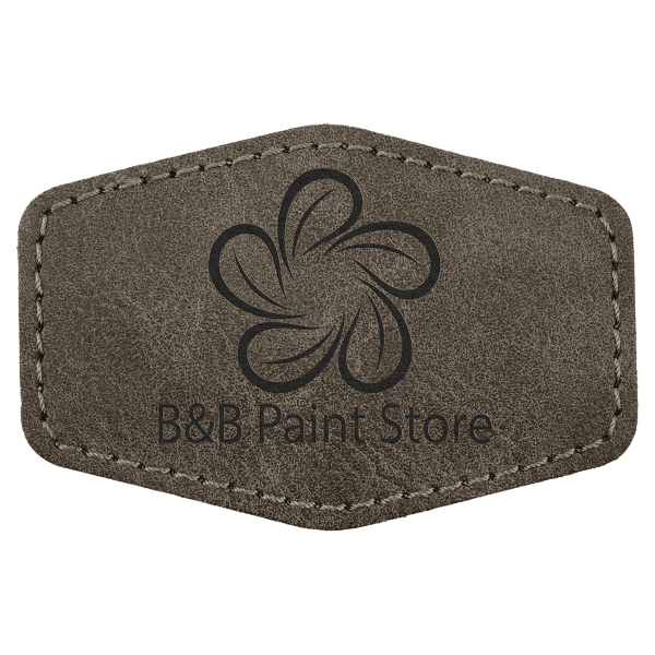 3" x 2" Dark Gray Hex Leatherette Patch with Pro Premier – item PTH923 image 3