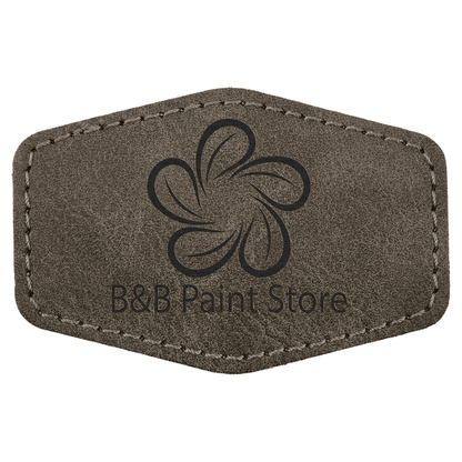 3" x 2" Dark Gray Hex Leatherette Patch with Pro Premier – item PTH923 image 3