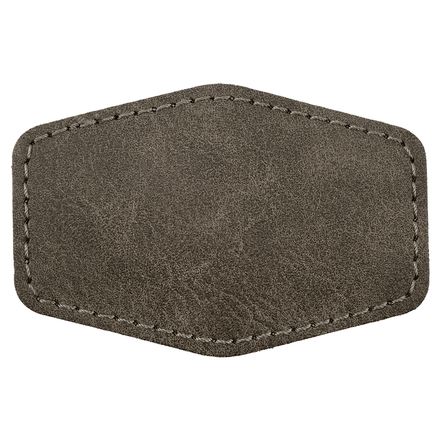 3" x 2" Dark Gray Hex Leatherette Patch with Pro Premier – item PTH923 image 2