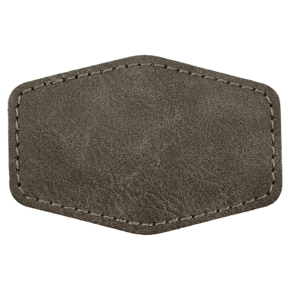 3" x 2" Dark Gray Hex Leatherette Patch with Pro Premier – item PTH923 image 2