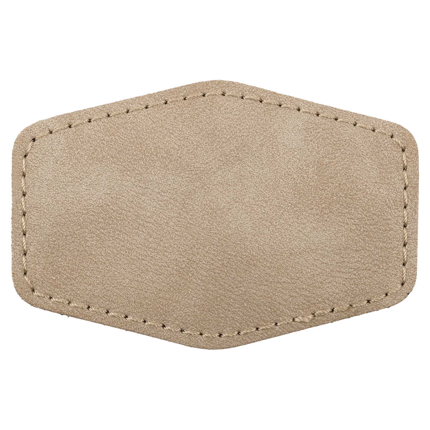 3" x 2" Light Tan Hex Leatherette Patch with Pro Premier – item PTH924 image 2