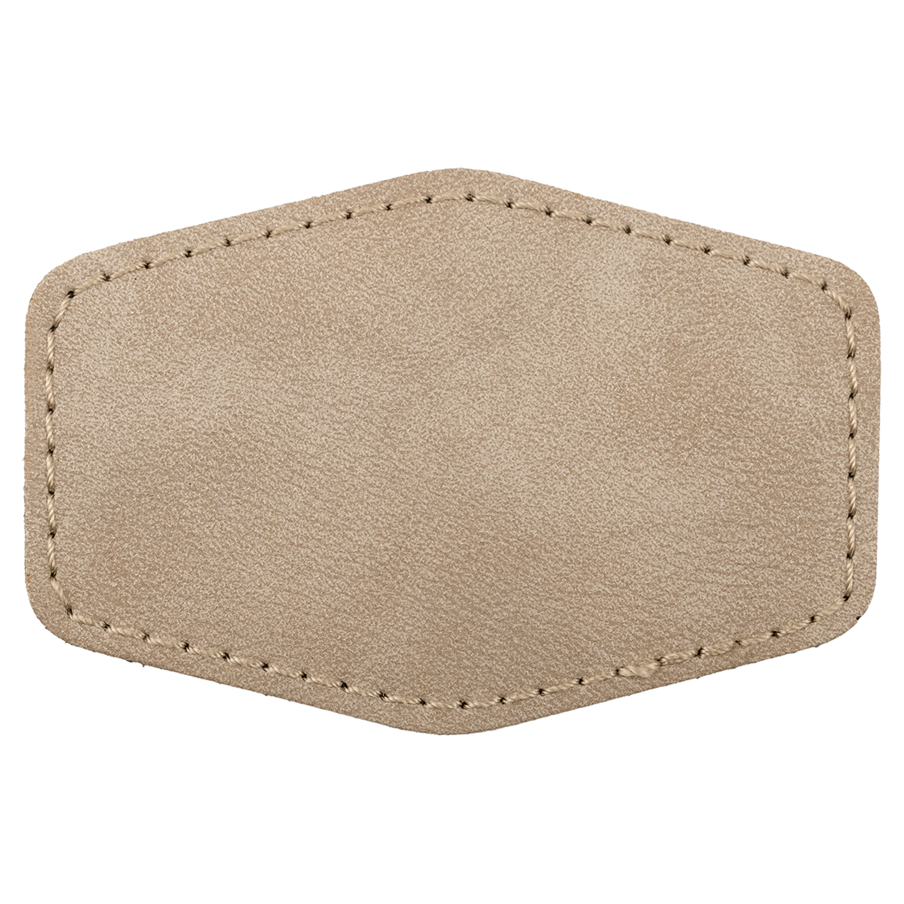 3" x 2" Light Tan Hex Leatherette Patch with Pro Premier – item PTH924 image 2