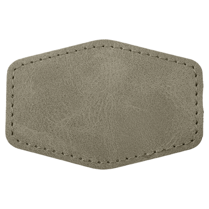 3" x 2" Light Green Hex Leatherette Patch with Pro Premier – item PTH925 image 2