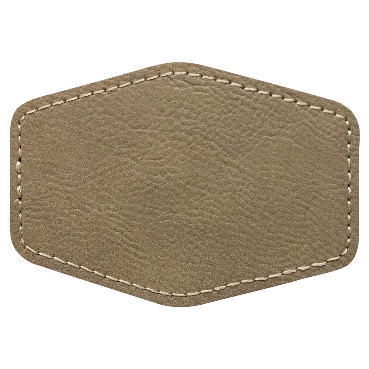 3.5" x 2.5" Light Brown Hex Leatherette Patch with Kota Pro – item PTH951 image 2