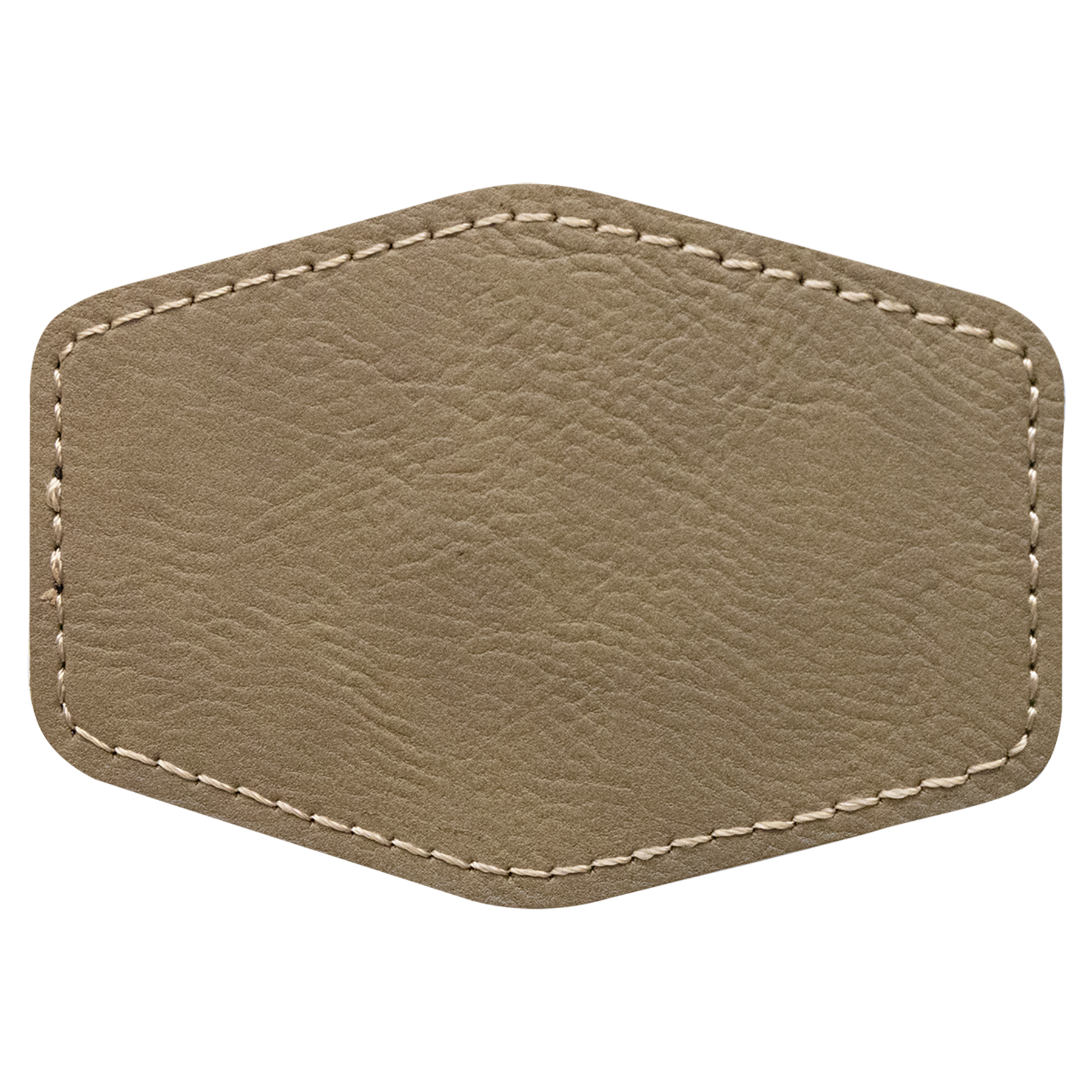 3.5" x 2.5" Light Brown Hex Leatherette Patch with Kota Pro – item PTH951 image 2