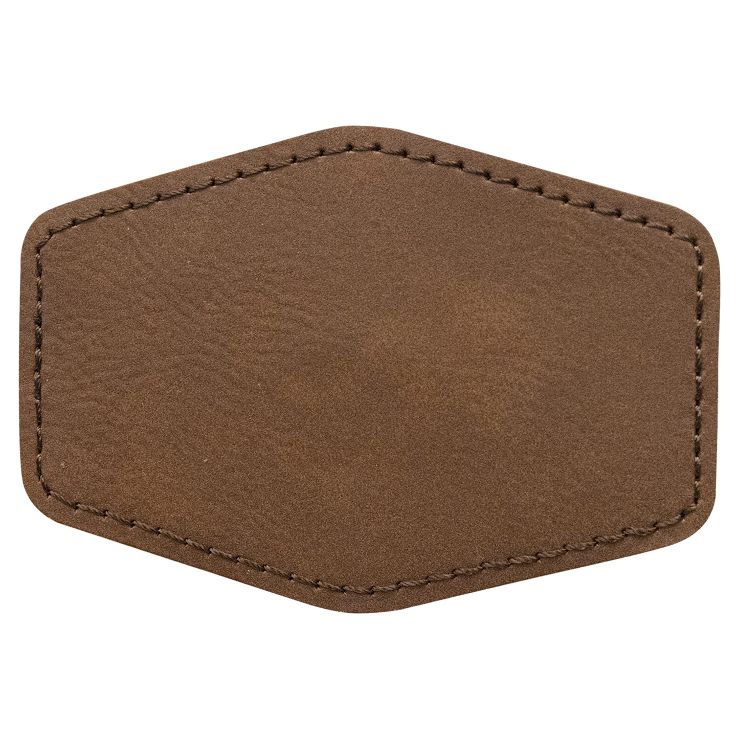 3.5" x 2.5" Dark Brown Hex Leatherette Patch with Kota Pro – item PTH955 image 2