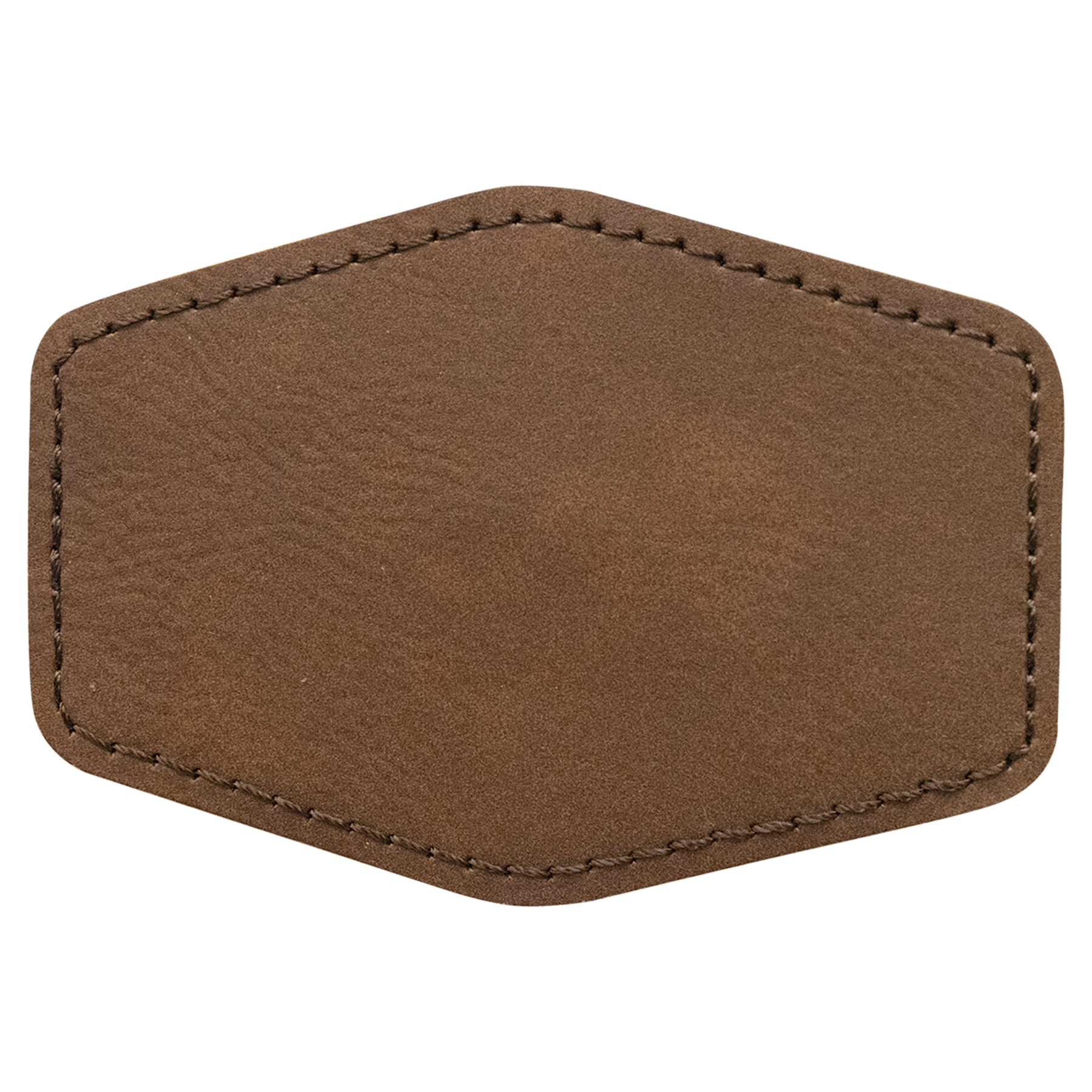 3.5" x 2.5" Dark Brown Hex Leatherette Patch with Kota Pro – item PTH955 image 2