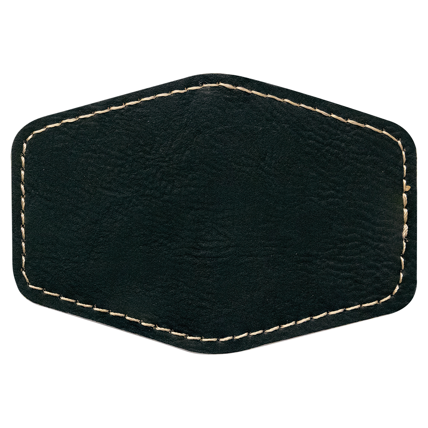 3.5" x 2.5" /Gold Hex Leatherette Patch with Kota Pro – item PTH956 image 2