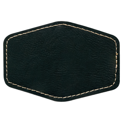 3.5" x 2.5" /Gold Hex Leatherette Patch with Kota Pro – item PTH956 image 2