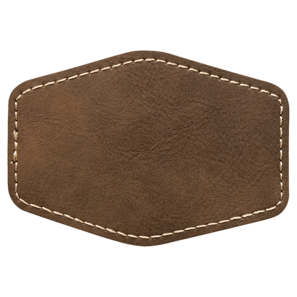 3.5" x 2.5" /Gold Hex Leatherette Patch with Kota Pro – item PTH960 image 2