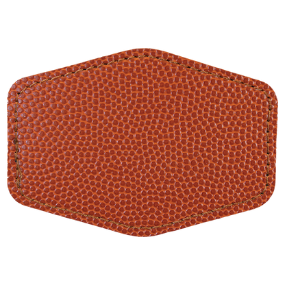 3.5" x 2.5" Basketball Hex Leatherette Patch with Kota Pro – item PTH966 image 2