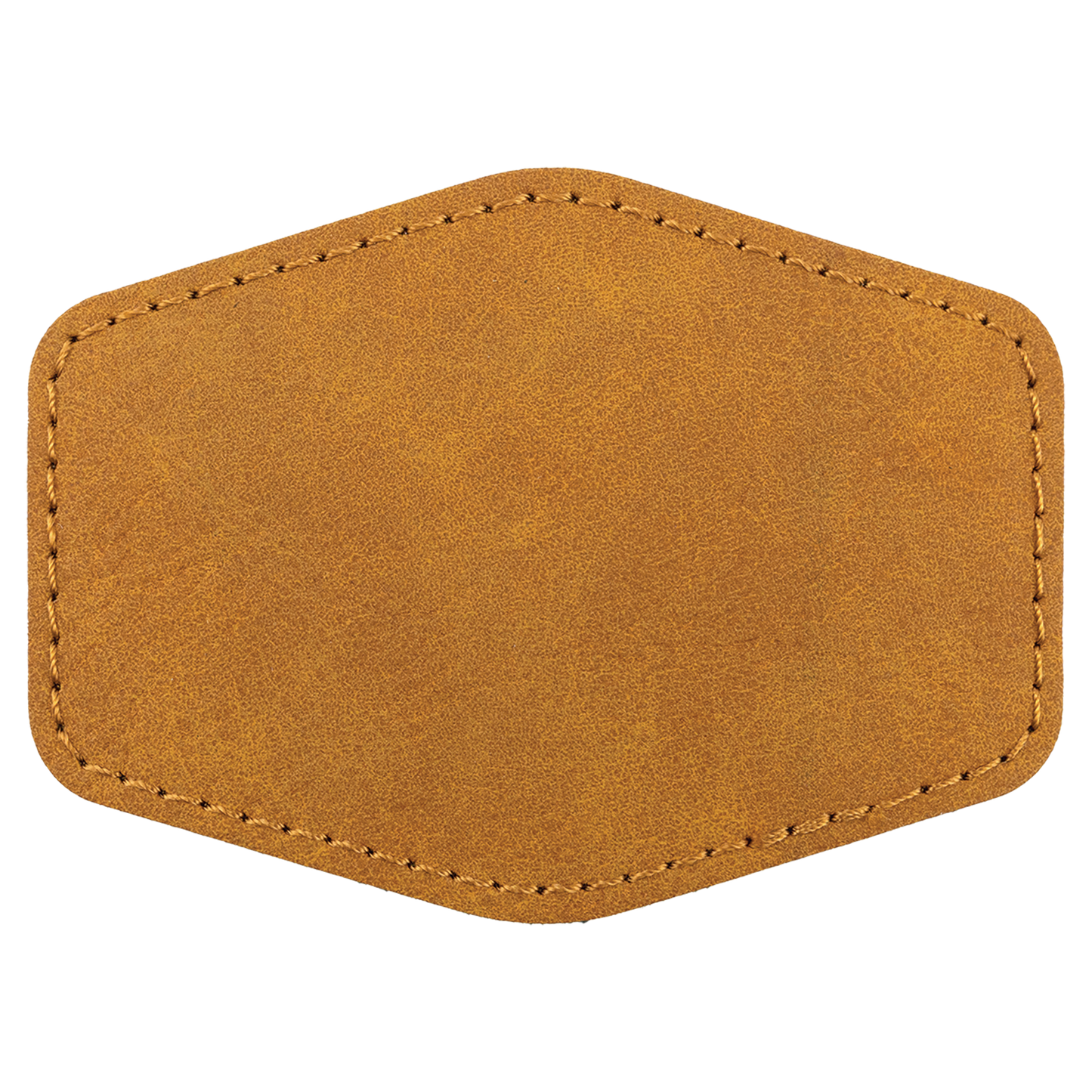 3.5" x 2.5" Light Brown Hex Leatherette Patch Premier – item PTH967 image 2