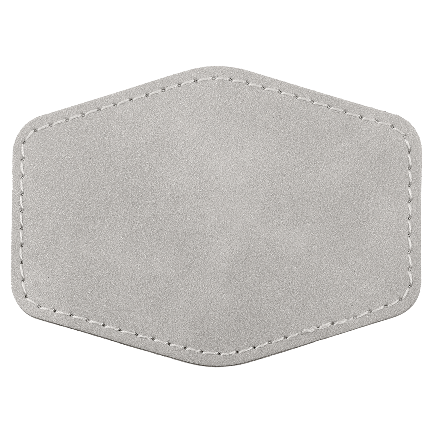 3.5" x 2.5" Light Gray Hex Leatherette Patch Premier – item PTH971 image 2