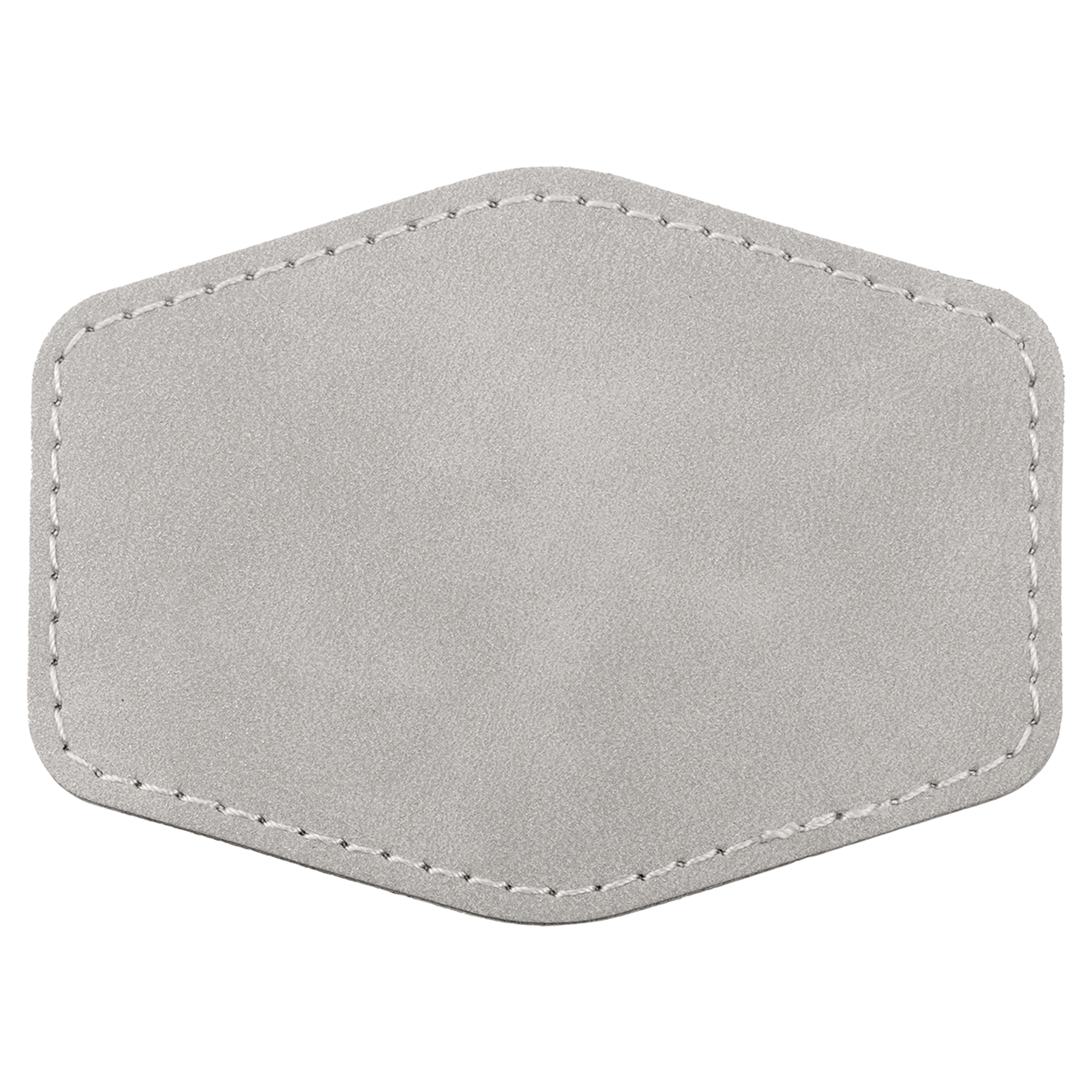 3.5" x 2.5" Light Gray Hex Leatherette Patch Premier – item PTH971 image 2