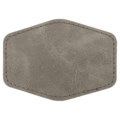 3.5" x 2.5" Gray Hex Leatherette Patch with Kota Pro Premier – item PTH972 image 2