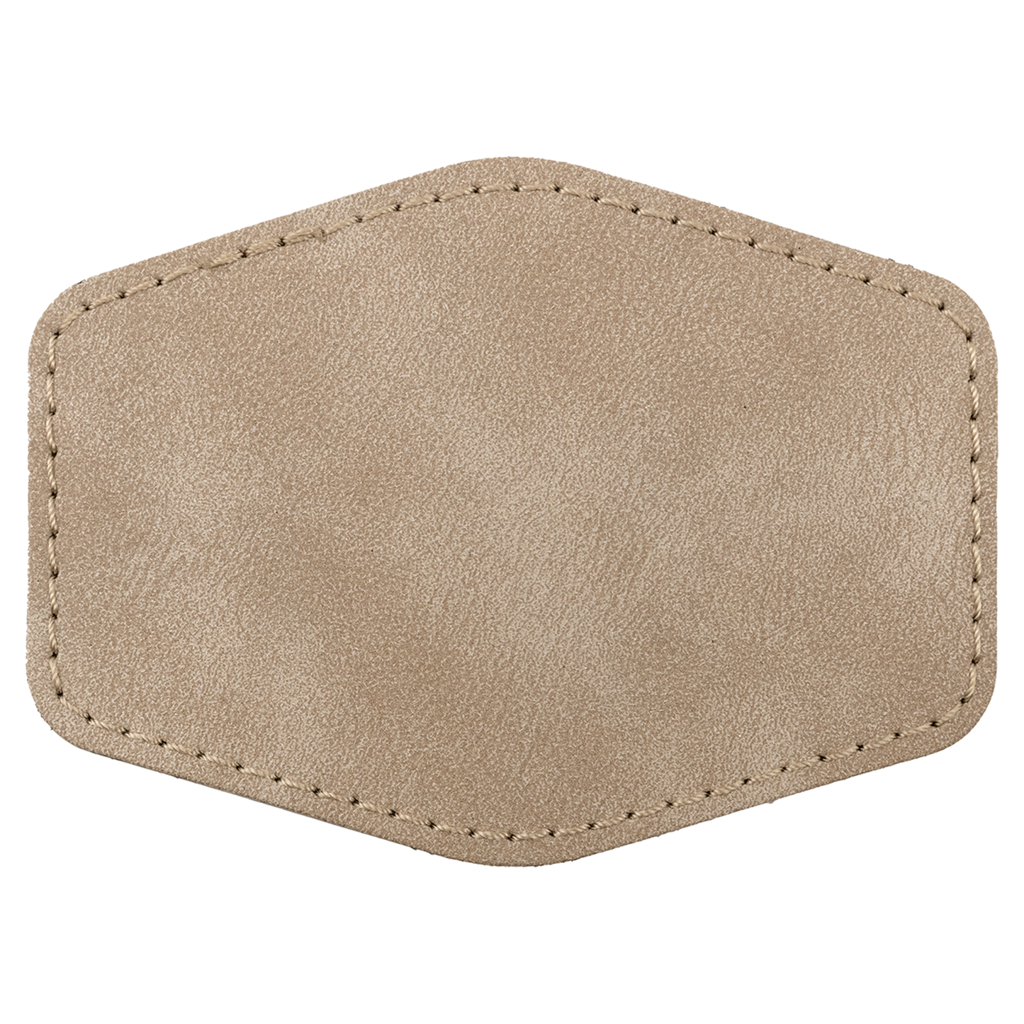 3.5" x 2.5" Light Tan Hex Leatherette Patch with Pro Premier – item PTH974 image 2