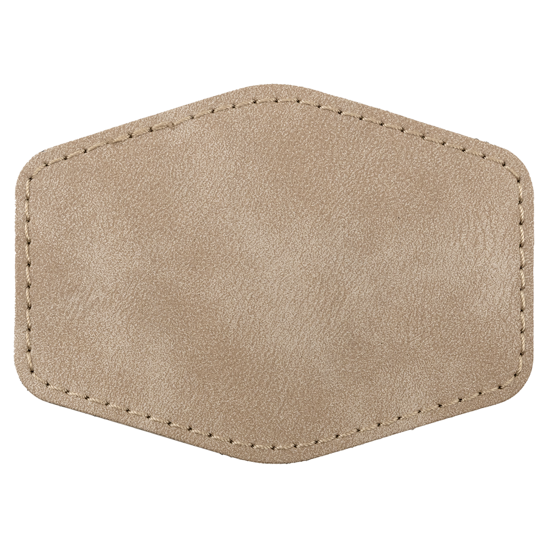 3.5" x 2.5" Light Tan Hex Leatherette Patch with Pro Premier – item PTH974 image 2