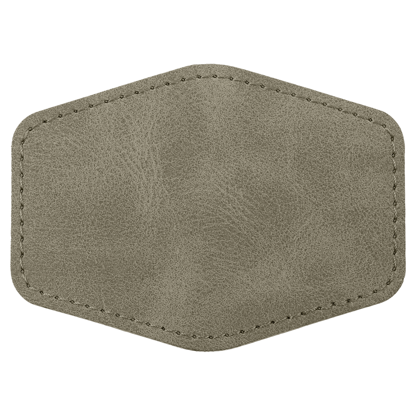 3.5" x 2.5" Light Gray Hex Leatherette Patch Premier – item PTH975 image 2