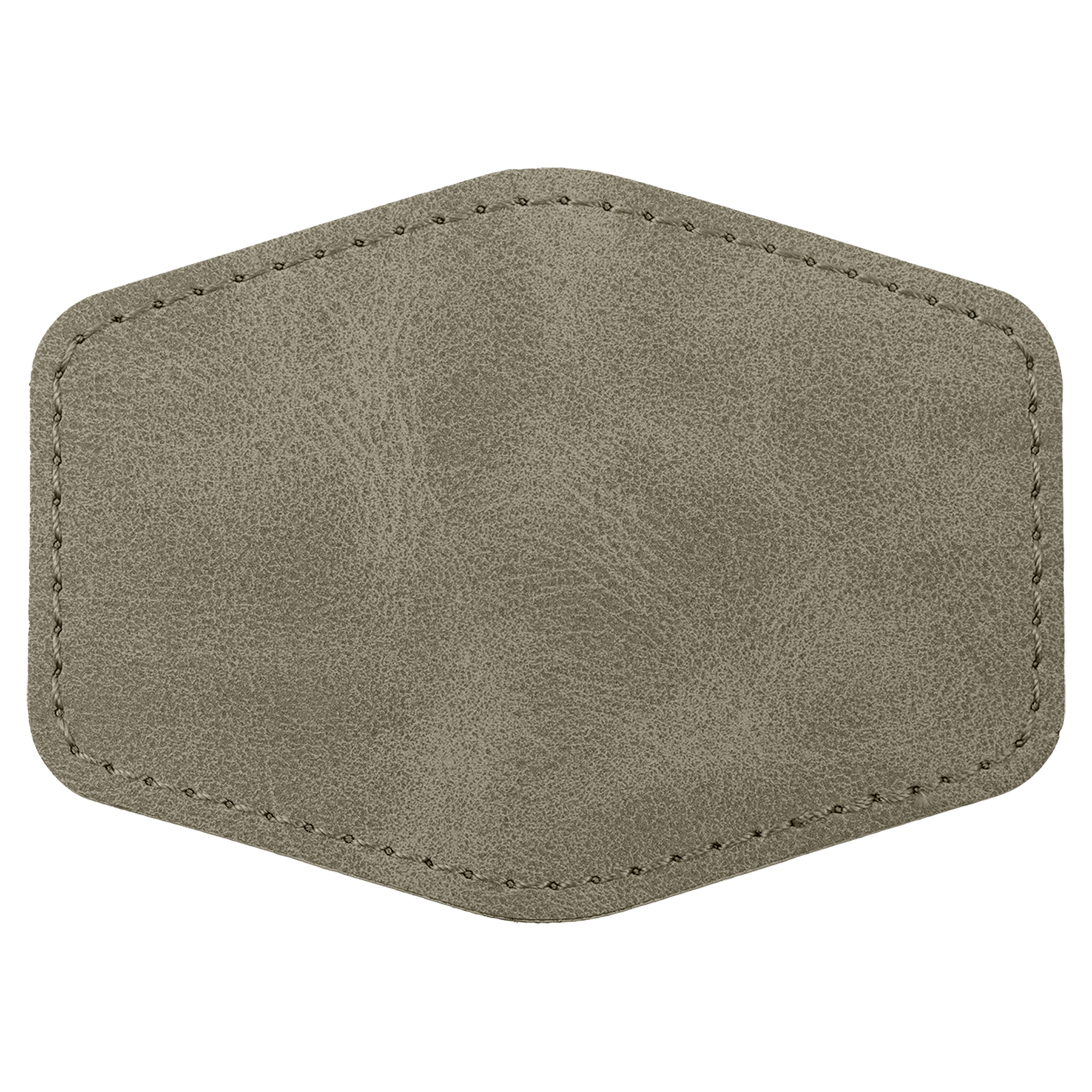 3.5" x 2.5" Light Gray Hex Leatherette Patch Premier – item PTH975 image 2