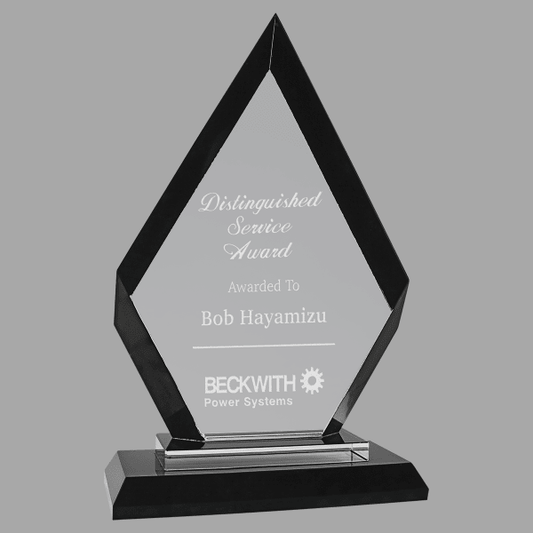7.5" Diamond Regal Glass Award – item RGL11BK
