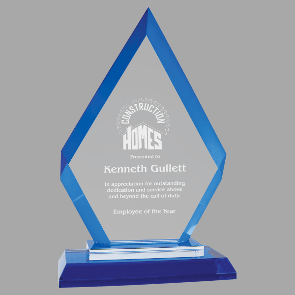 7.5" Diamond Regal Glass Award – item RGL11BU