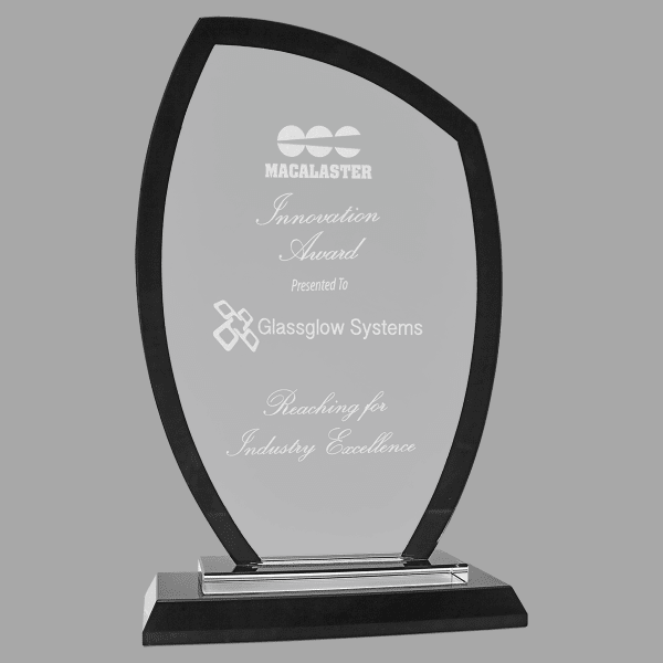9" Peak Regal Glass Award – item RGL14BK
