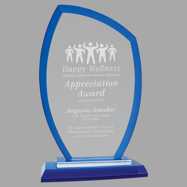 9" Peak Regal Glass Award – item RGL14BU
