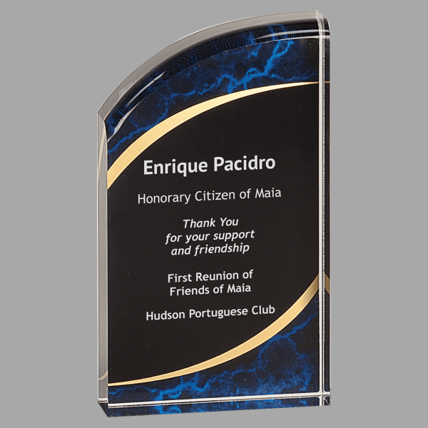 3.5" X 6 Rounded Acrylic Award – item RMS6BM