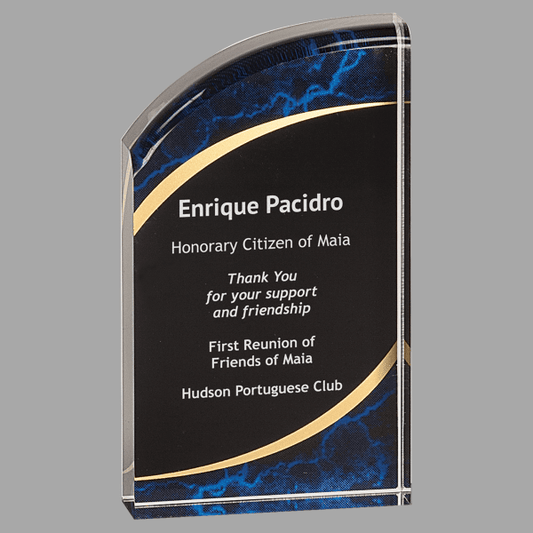 3.5" X 6 Rounded Acrylic Award – item RMS6BM