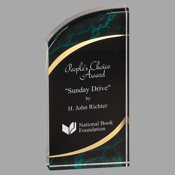 3.5" X 7 Rounded Acrylic Award – item RMS7GM image 2