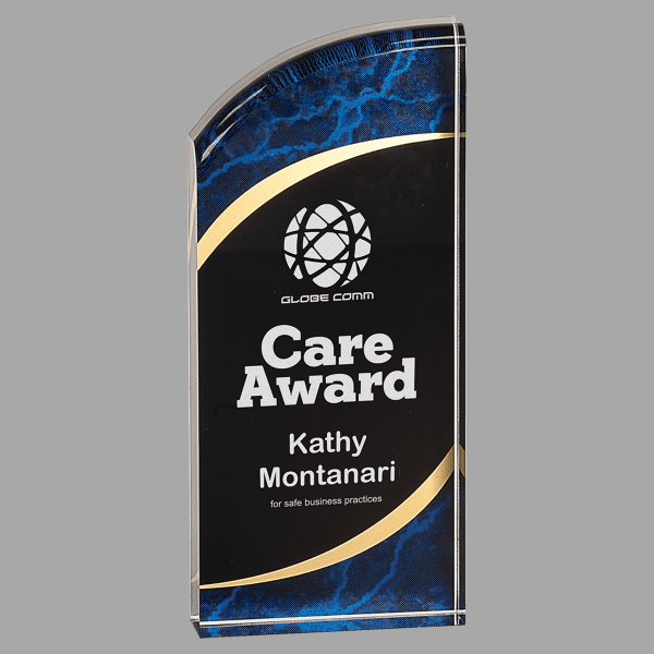 3.5" X 8 Rounded Acrylic Award – item RMS8BM