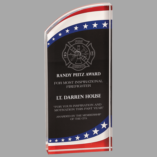 3.5" X 8 Rounded Acrylic Award – item RMS8SS image 4