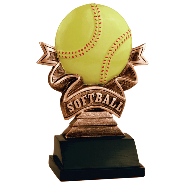 5.5" Softball Ribbon Resin Award – item RR505