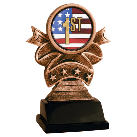 5.5" Ribbon 2" Holder Resin Award – item RR506