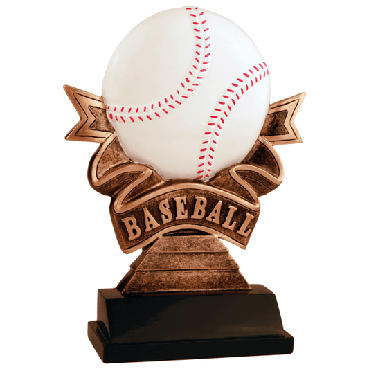 7" Baseball Ribbon Resin Award – item RR701
