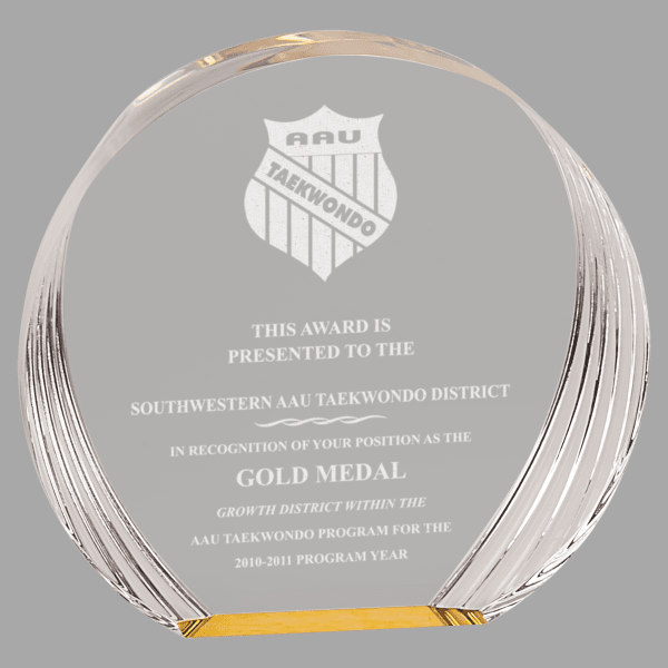 5-3/8 X 5 Round Acrylic Award – item SAS501G