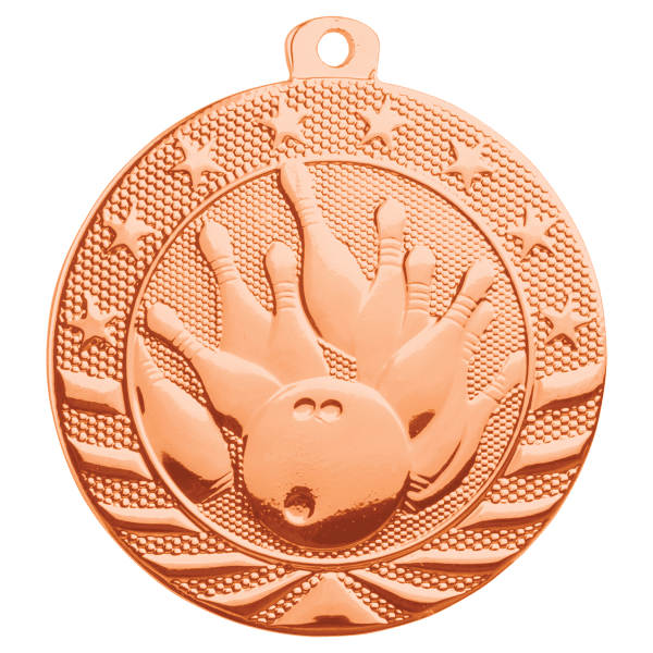 2" Bowling StarBrite Medal – item SB153 image 3