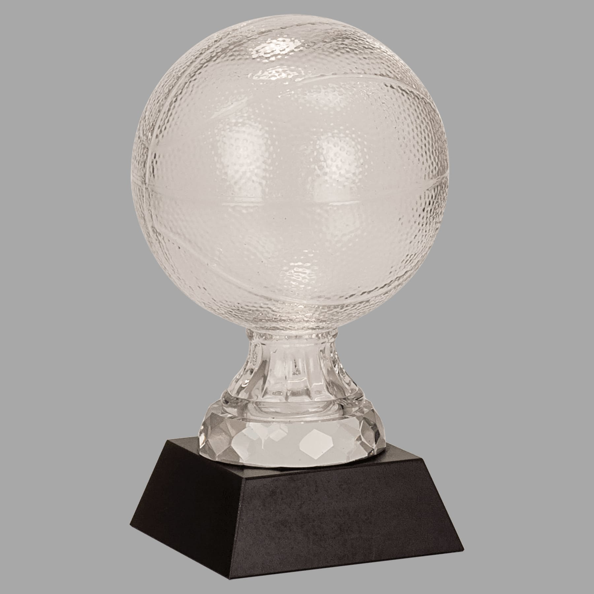 7" Glass Basketball with Marble Base — SBG102
