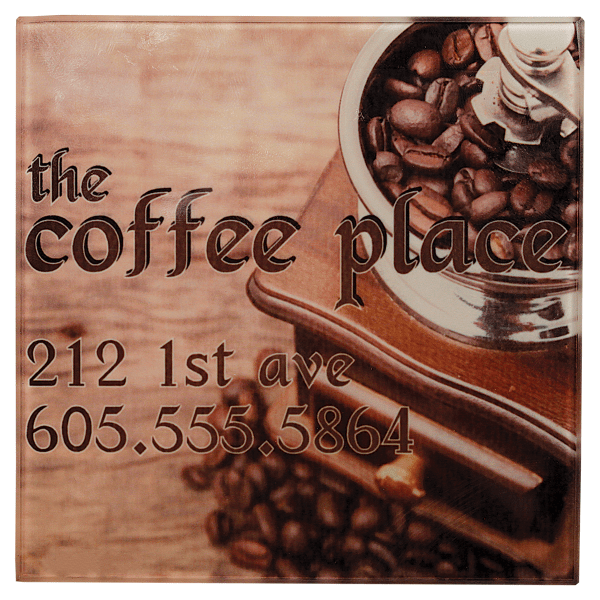 4" x 4" Sublimatable Square Glass Coaster – item SBL094