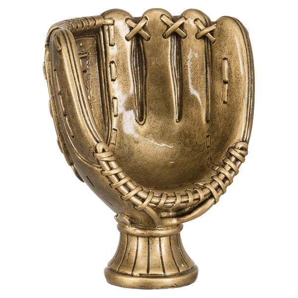 5" Antique Gold Glove Resin Award – item SBR125