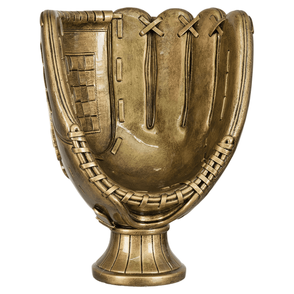 10.75" Antique Gold Glove Resin Award – item SBR175