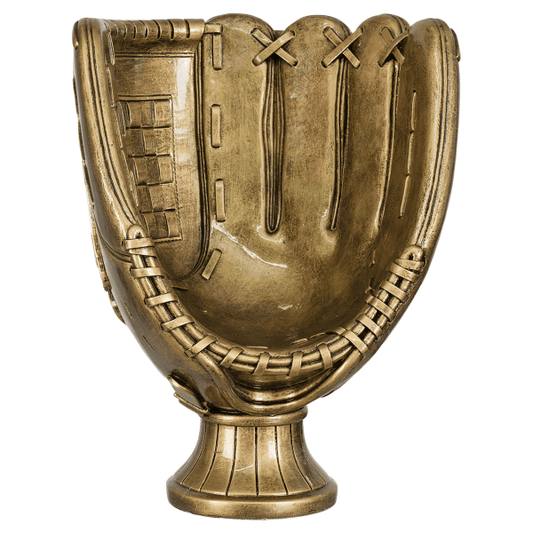 10.75" Antique Gold Glove Resin Award – item SBR175