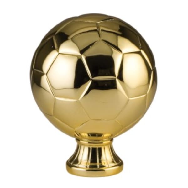 5.5" Metalized Soccer Ball Resin Award – item SBR203