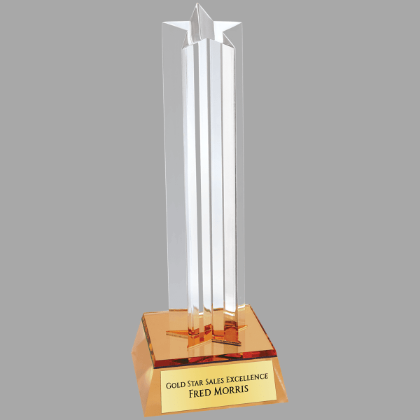 7.5" Star Column Acrylic Award – item SCM2G image 2
