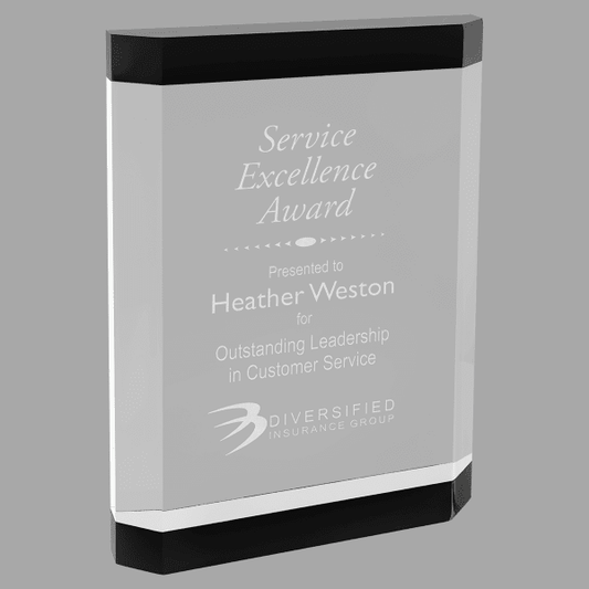 6" X 8" Showcase Acrylic Award – item SHC11BK