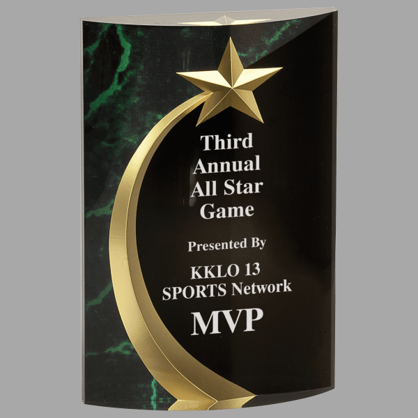 6.75" Rnd Shoot Marble Acrylic Award – item SHS2GM image 2
