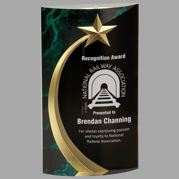 7.75" Rnd Shoot Marble Acrylic Award – item SHS3GM image 2